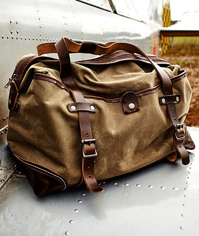 Waxed canvas bag